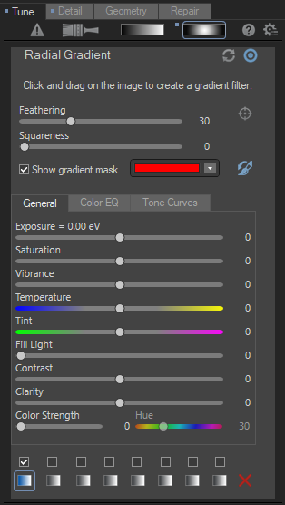 Using the Radial Gradient Tool